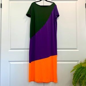 Colour-blocked maxi dress